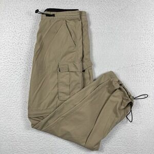 No Fear Pants Mens Large Beige Convertible Cargo Outdoors Camping Travel Hiking
